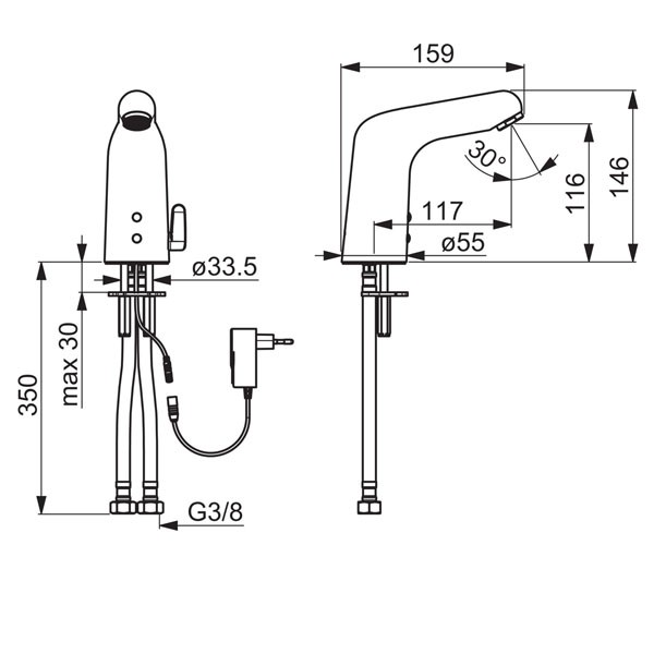 HA WT-ELB Hansamedipro 0567 2129 verchromt