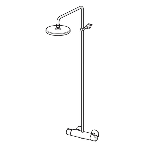 HA Regenbrause-Duscharmatur HANSAMICRA 4435 Thermostat Chrom DN 15