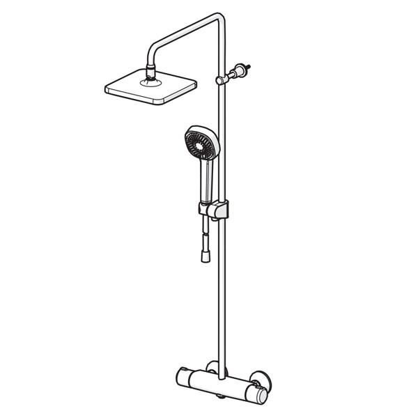 HA Regenbrause-Duscharm HANSAMICRA Style 4435 3-strahlig Ausld. 445-470 mm chr