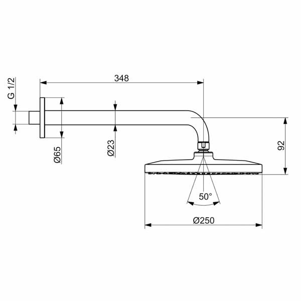 Hansa Kopfbrause, d 250 mm HANSAVIVA 4426 chr