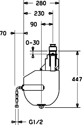 Hansa Rollbox-Einzeleinbaukörper für Wannenrandmontage 5306 verchromt