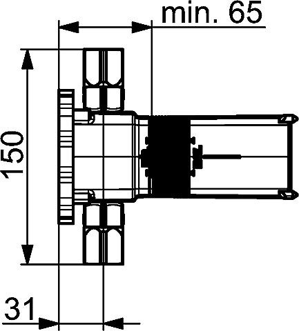 Hansa Unterputz-Einbaukörper Einhand-Batterie Hansamatrix 4401 0100, verchromt