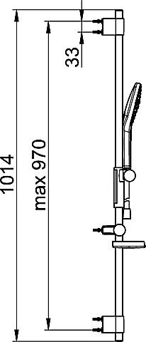 Hansa Wandstangenset Hansaactivejet 8437 0230 chrom
