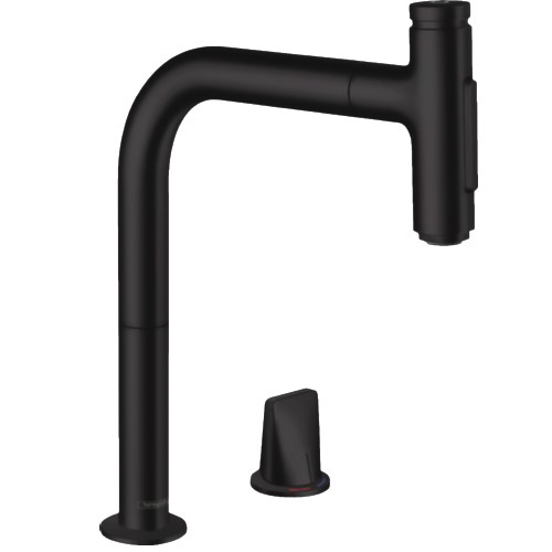 Hansgrohe 2-L.Spültischmischer 200 Select 2jet sBox Ausziehbr.M7120-H200 mattschwarz