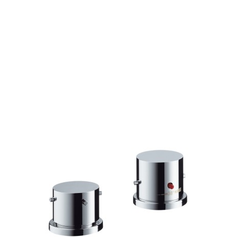 Hansgrohe 2-Loch Thermostatmischer Axor Starck Fertigset chrom für Wannenrandmontage