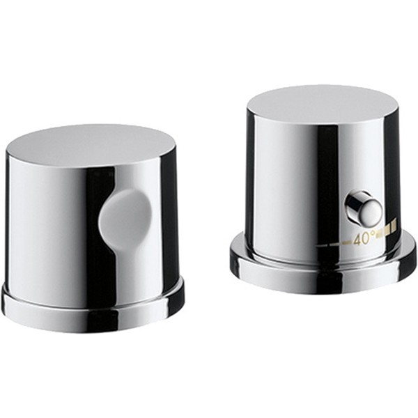 Hansgrohe 2-Loch Thermostatmischer AXOR Uno Fertigset chrom für Wannenrandmontage