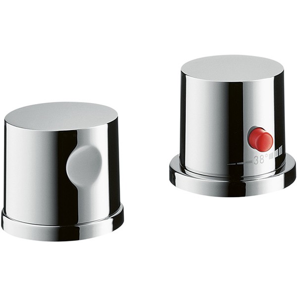 Hansgrohe 2-Loch Thermostatmischer AXOR Uno Fertigset chrom für Wannenrandmontage