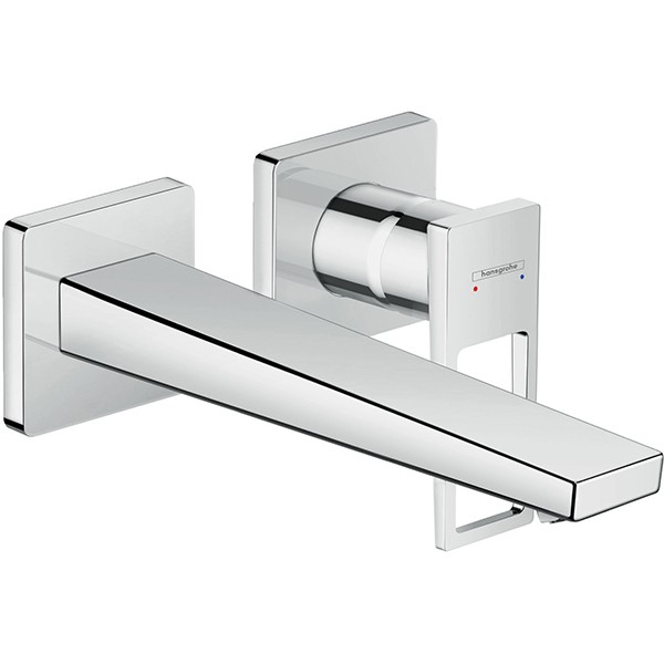 Hansgrohe 2-Loch Waschtischarmatur Unterputz Metropol FS Bügelgr.chrom langer Auslauf