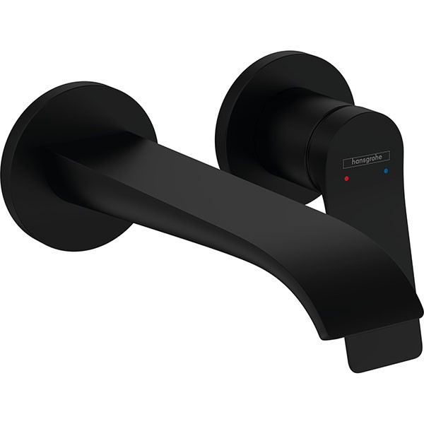 Hansgrohe 2-Loch Waschtischmischer Unterputz Vivenis F-Set 195 mm Auslauf mattschwarz
