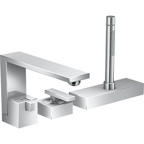 Hansgrohe 3-Loch Wannenmischer Axor Edge F-Set chrom Wannenrandmontage