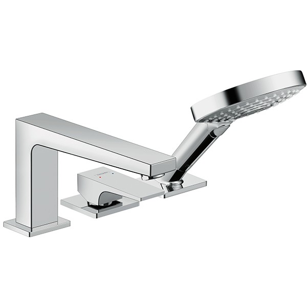 Hansgrohe 3-Loch Wannenmischer Metropol F-Set chrom Wannenrandmontage