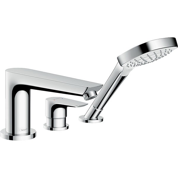 Hansgrohe 3-Loch Wannenmischer Talis E F-Set chrom Wannenrandmontage