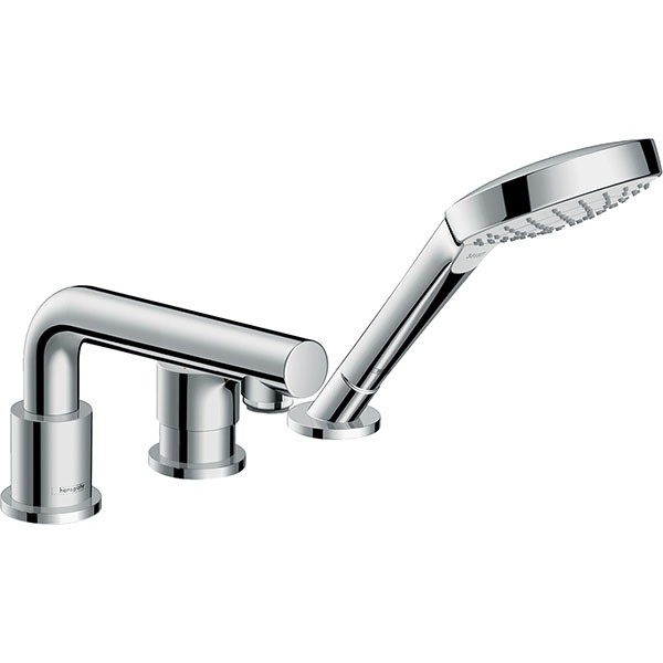 Hansgrohe 3-Loch Wannenmischer Talis S F-Set chrom Wannenrandmontage