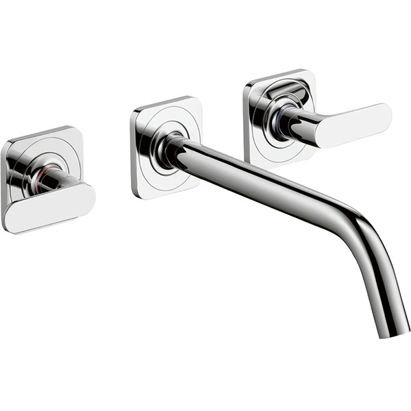 Hansgrohe 3-Loch Waschtischarm.Axor Citterio M Wand Fertigset lang chrom m.Hebelgriffen