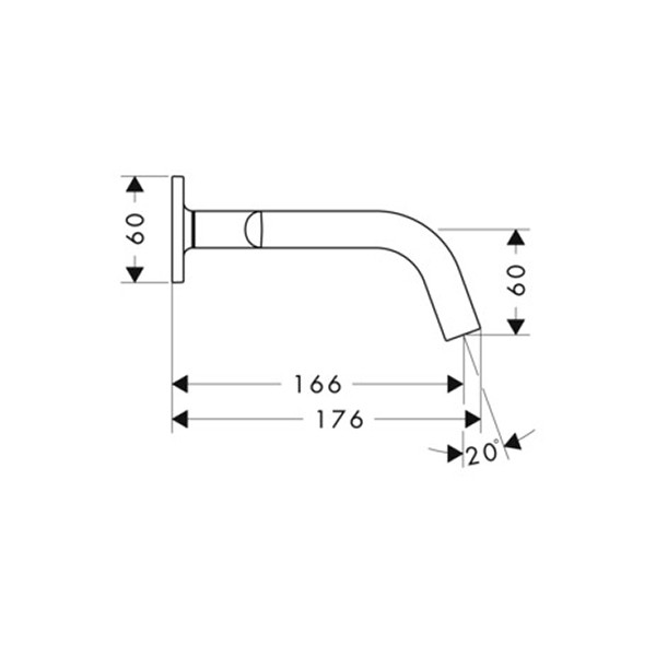Hansgrohe 3-Loch Waschtischarm.UP Axor Citterio M chrom kurzer Ausl.m.Hebelgr.