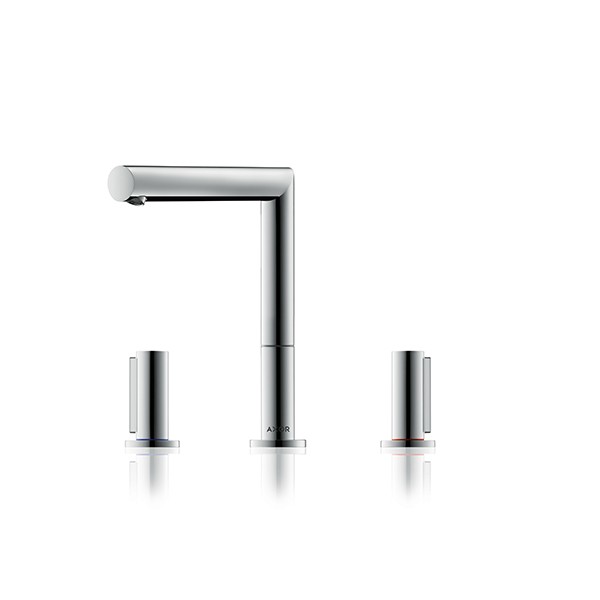 Hansgrohe 3-Loch Waschtischarmatur 200 Axor Uno Zerogriff chrom