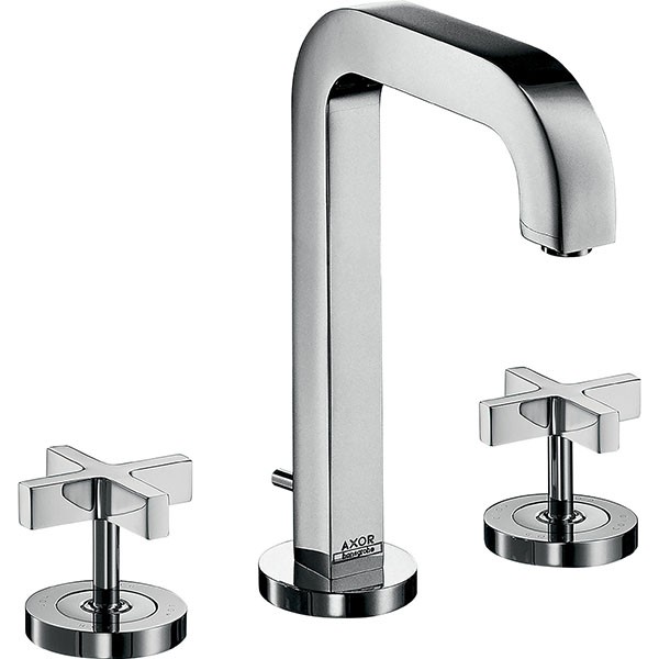 Hansgrohe 3-Loch Waschtischarmatur Axor Citterio chrom mit Kreuzgriffen