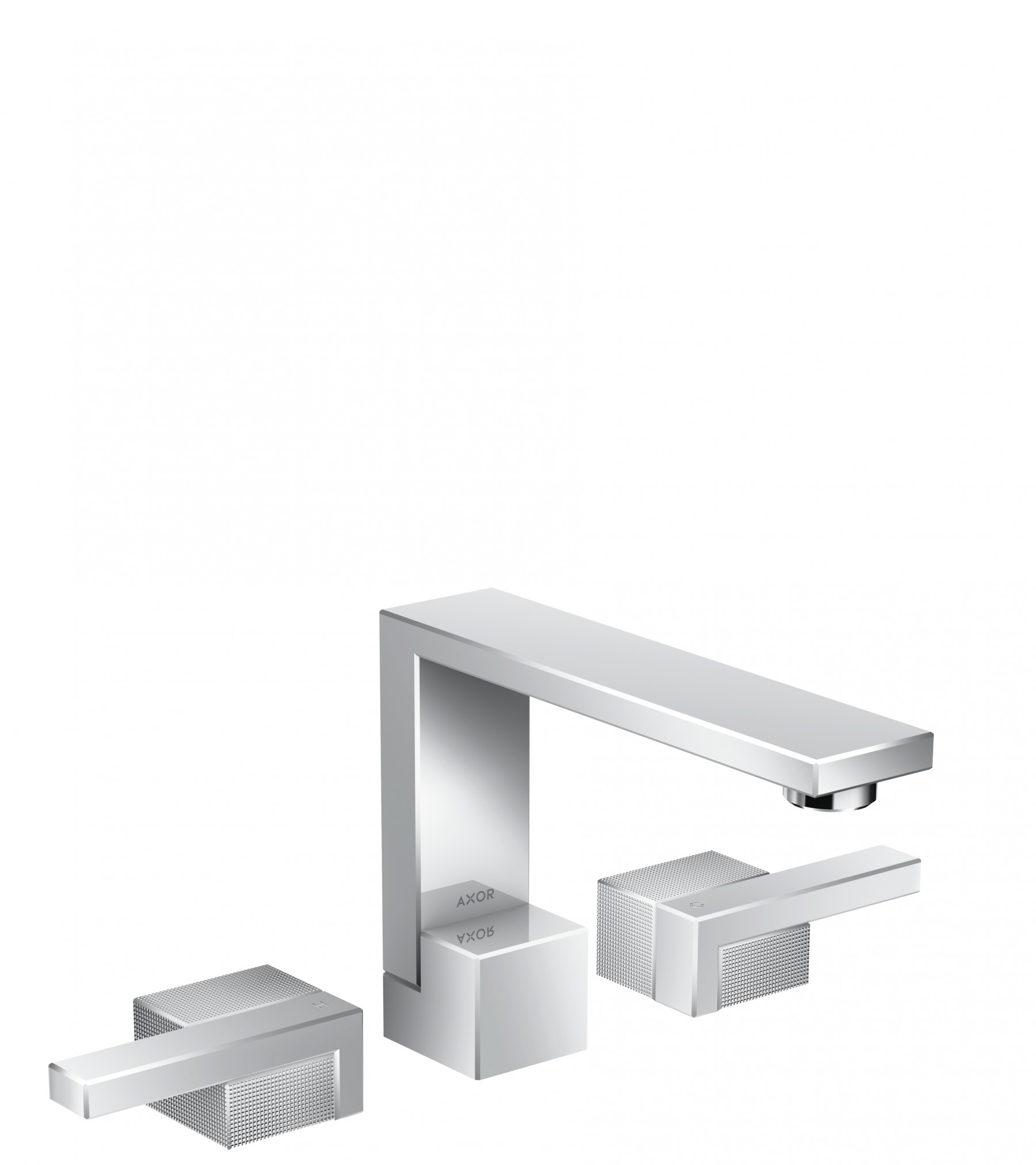 Hansgrohe 3-Loch Waschtischarmatur Axor Edge Diamantschliff chrom