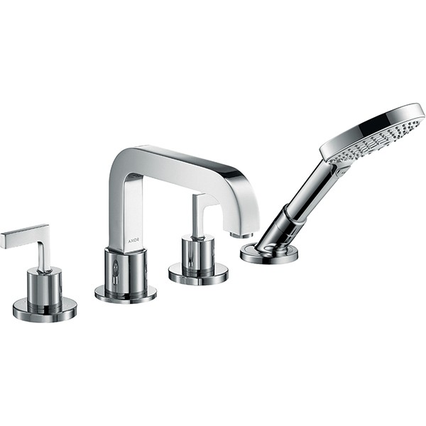 Hansgrohe 4-Loch Wannenarmatur Axor Citterio F-Set f.Fliesenrand chrom mit Hebelgriff