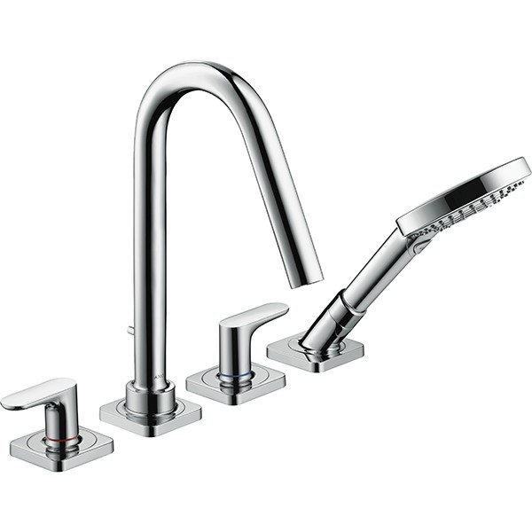 Hansgrohe 4-Loch Wannenarmatur Axor Citterio M F-Set f.Fliesenrand chrom mit Hebelgriff