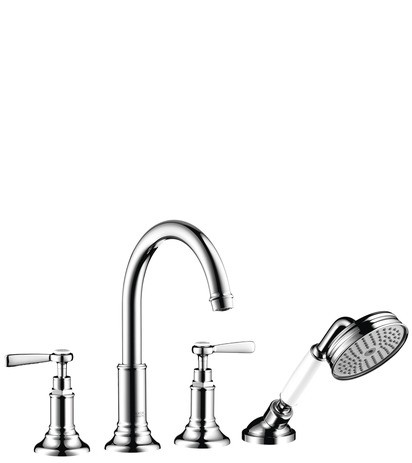 Hansgrohe 4-Loch Wannenarmatur Axor Montreux F-Set f.Fliesenrand BN m.Hebelgriffen