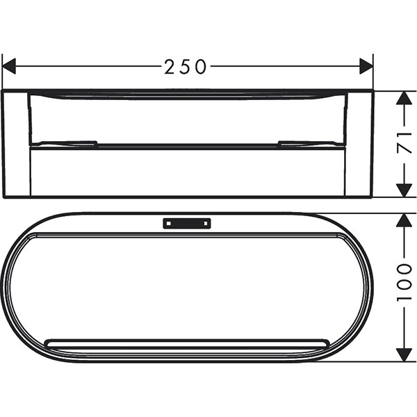 Hansgrohe Ablagekorb WallStoris tief mattschwarz