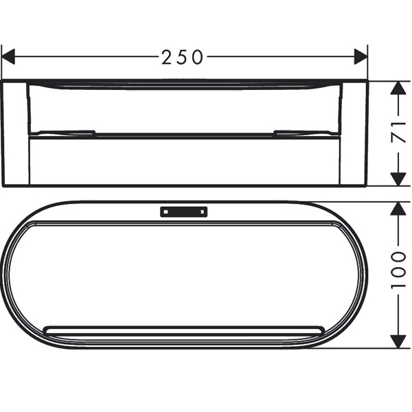 Hansgrohe Ablagekorb WallStoris tief mattschwarz