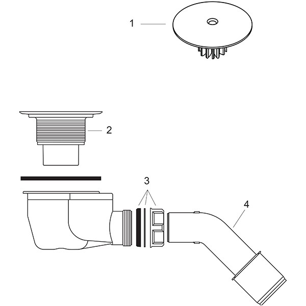 Hansgrohe Ablaufgarnitur Duschwannen Staro 90 Axor Komplettset chrom