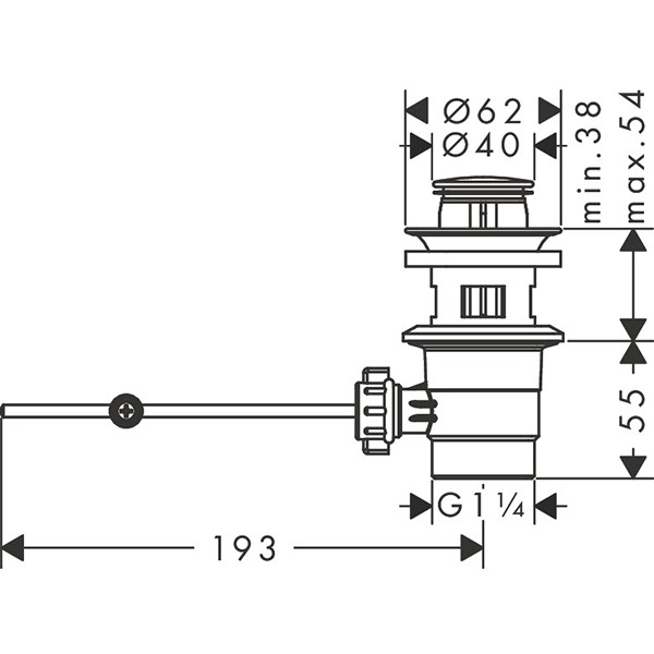 Hansgrohe Ablaufventil Mattschwarz