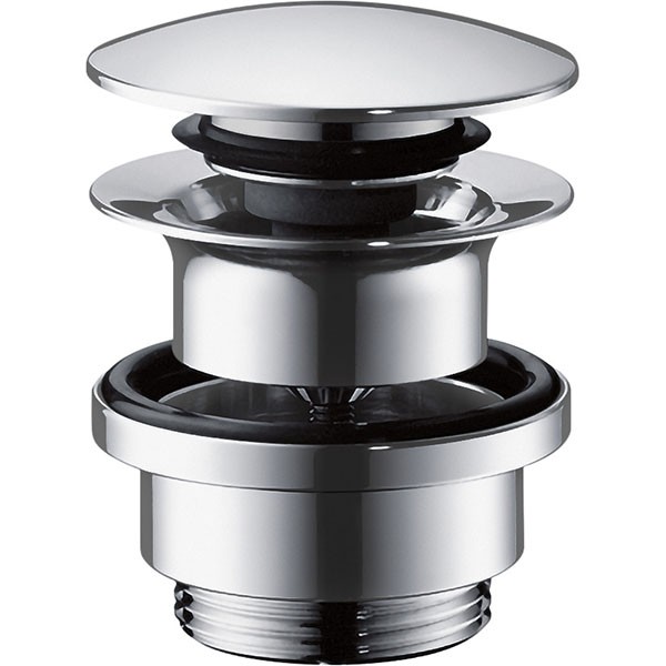 Hansgrohe Ablaufventil Push-Open Axor DN32 chrom mit Überlaufloch