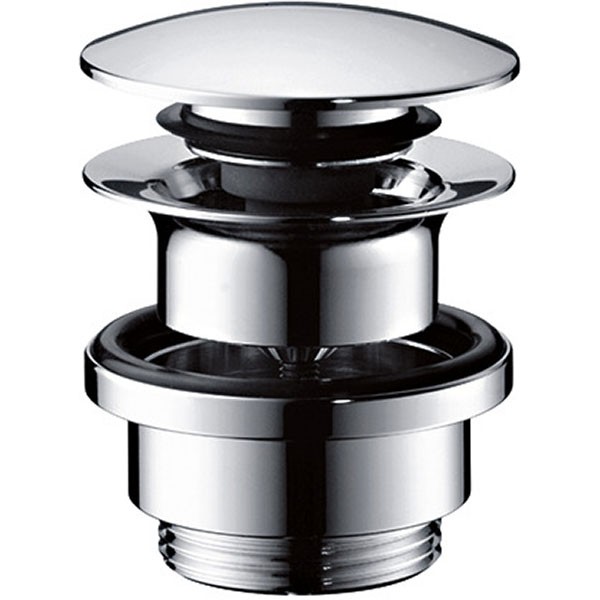 Hansgrohe Ablaufventil Push-Open Axor DN32 chrom mit Überlaufloch