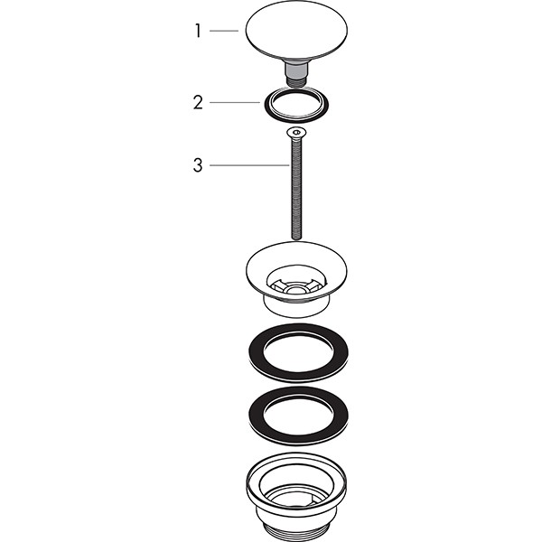 Hansgrohe Ablaufventil push-open DN32 brushed bronze mit Überlaufloch