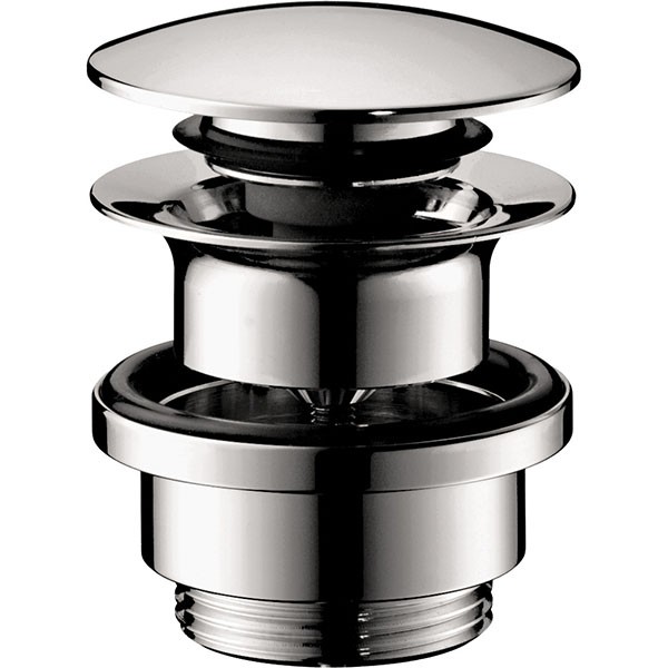 Hansgrohe Ablaufventil push-open DN32 chrom mit Überlaufloch
