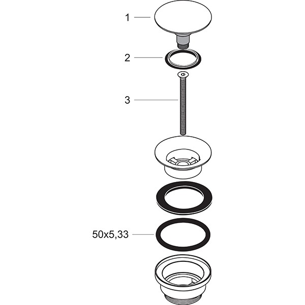 Hansgrohe Ablaufventil push-open DN32 chrom mit Überlaufloch