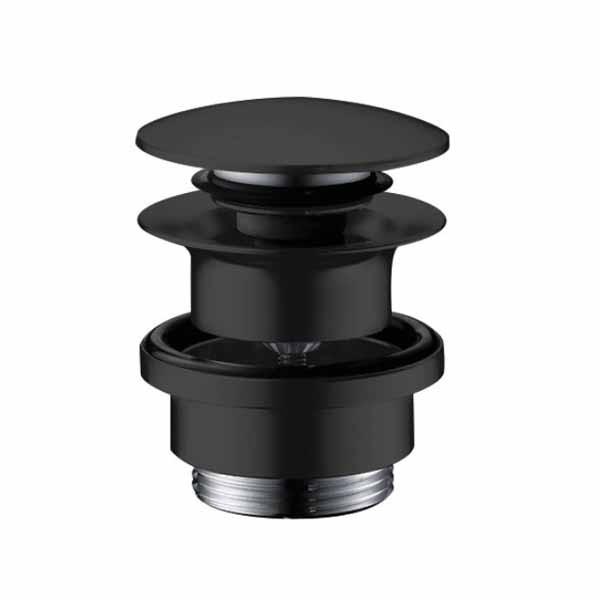 Hansgrohe Ablaufventil push-open DN32 mattschwarz mit Überlaufloch