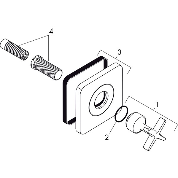 Hansgrohe Absperrventil Unterputz Axor Citterio E Fertigset chrom