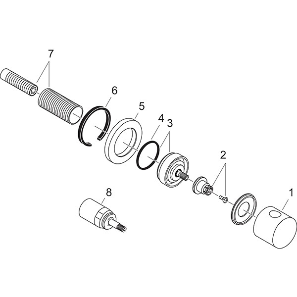 Hansgrohe Absperrventil Unterputz Fertigset chrom zylindrischer Griff