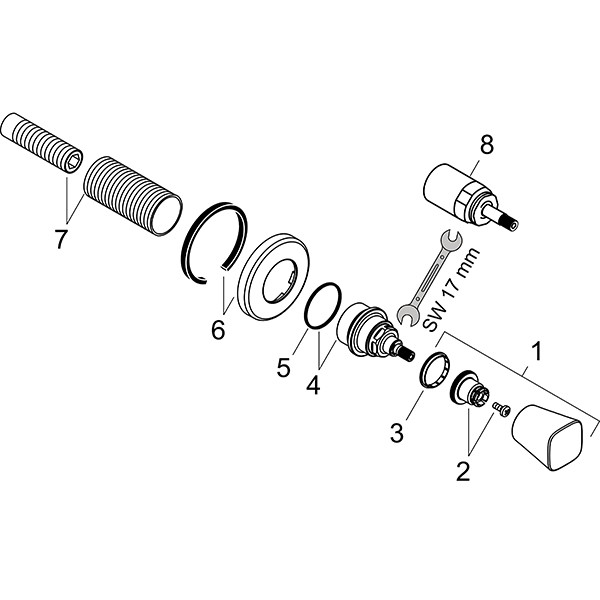 Hansgrohe Absperrventil Unterputz Logis Fertigset chrom