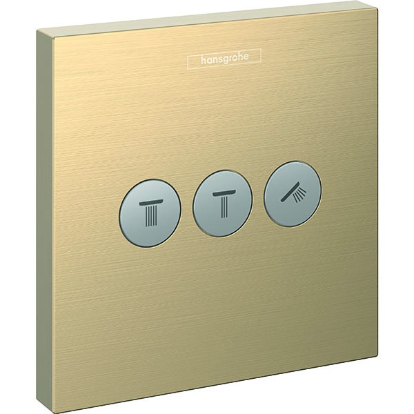 Hansgrohe Absperrventil Unterputz ShowerSelect Fertigset 3 Verbraucher brushed bronze