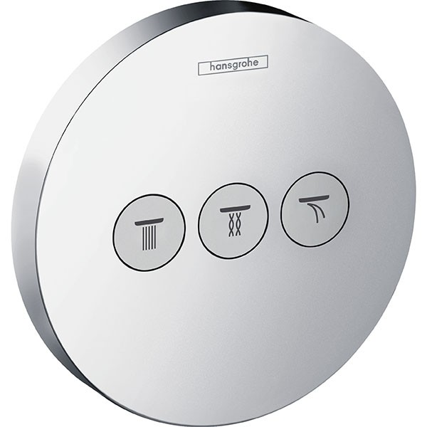Hansgrohe Absperrventil, Unterputz, ShowerSelect S, Fertigset, 3 Verbraucher, chrom