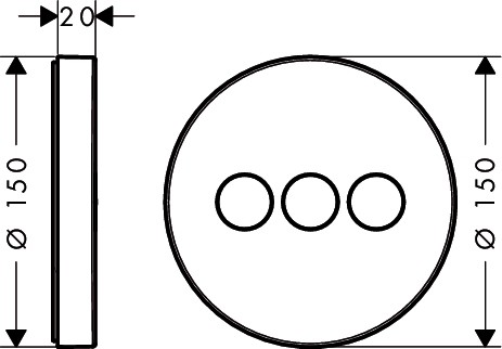 Hansgrohe Absperrventil, Unterputz, ShowerSelect S, Fertigset, 3 Verbraucher, chrom