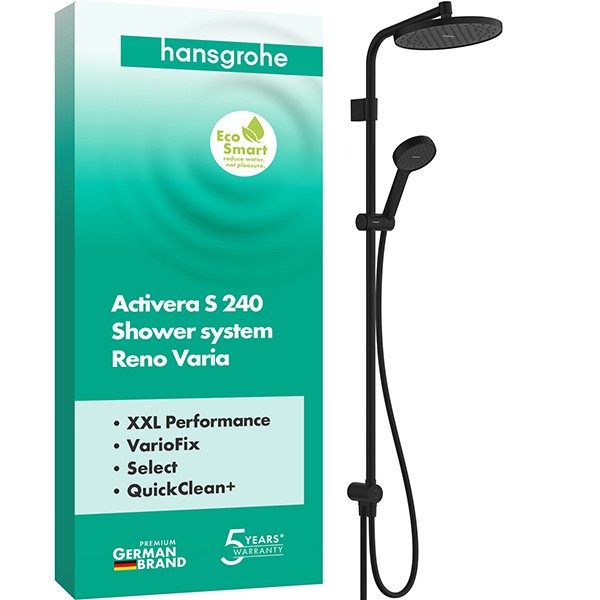 Hansgrohe Activera S Showerpipe 240 1jet  EcoSmart Reno Varia MSW