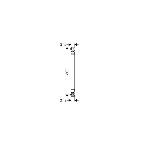 Hansgrohe Anschlußschlauch 2-Loch Thermostat chrom f.Wannenrand