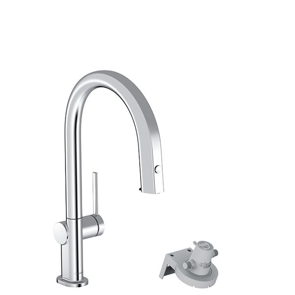 Hansgrohe Aqittura M91 FilterSystem 210, Ausziehauslauf, 1jet, sBox Chrom