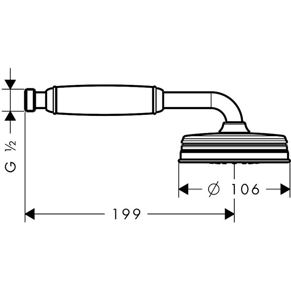 Hansgrohe AXOR Montreux 1jet Handbrause, nickel gebürstet 16320820