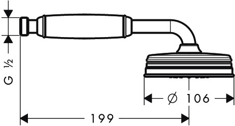 Hansgrohe AXOR Montreux 1jet Handbrause, nickel gebürstet 16320820