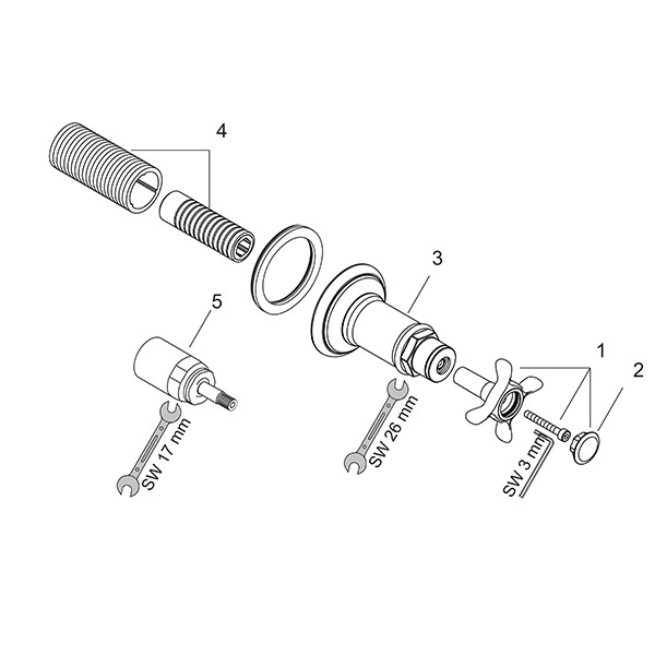 Hansgrohe AXOR Montreux Absperrventil DN15/DN20 Unterputz, nickel gebürstet 16871820