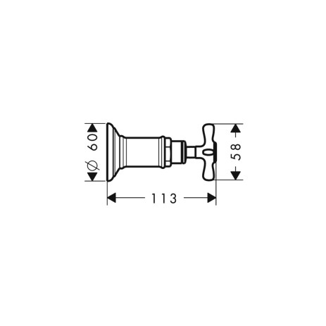 Hansgrohe AXOR Montreux Absperrventil DN15/DN20 Unterputz, nickel gebürstet 16871820