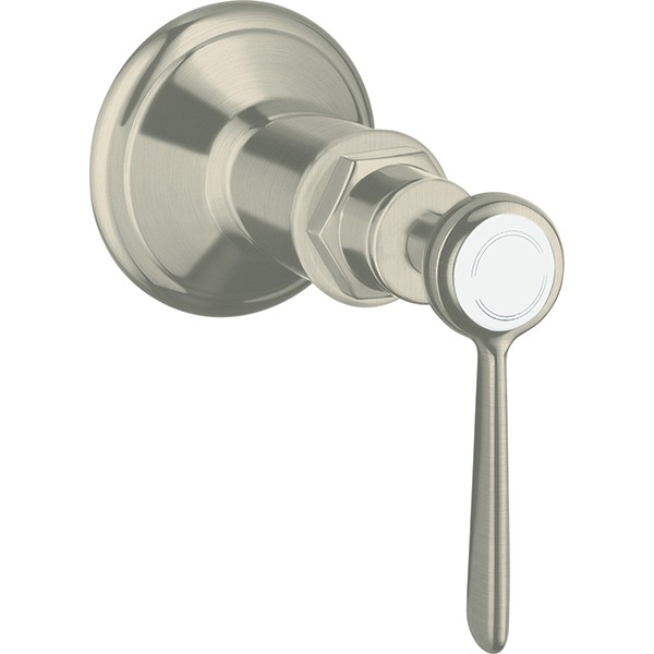Hansgrohe AXOR Montreux Absperrventil mit Hebelgriff, Unterputz, nickel gebürstet 16872820