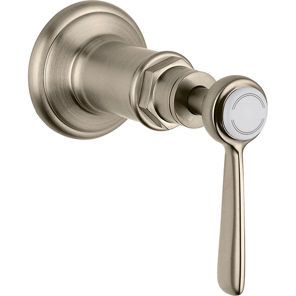 Hansgrohe AXOR Montreux Absperrventil mit Hebelgriff, Unterputz, nickel gebürstet 16872820